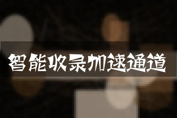智能收录加速通道